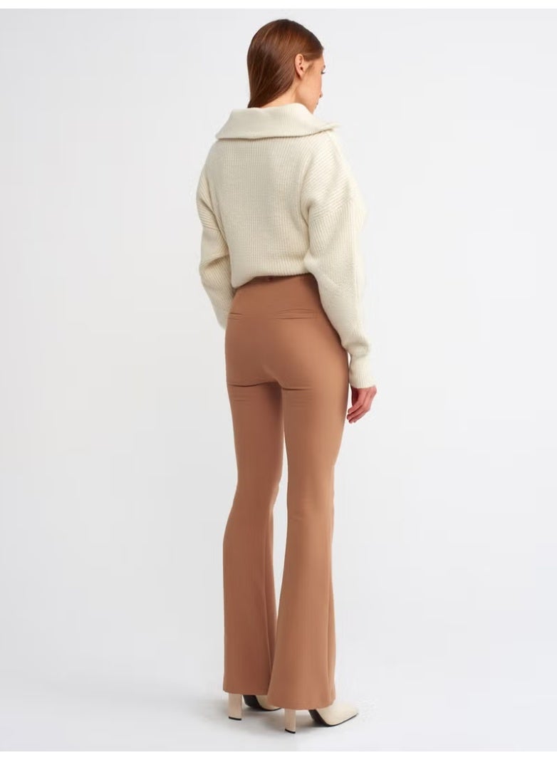 Dilvin 7962 Spanish Leg Pants-Camel - Image 2